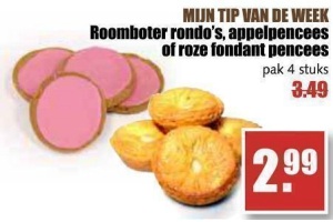 roomboter rondo s appelpencees of roze fondant pencees