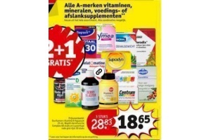 alle a merken vitaminen mineralen voedings of afslanksupplementen