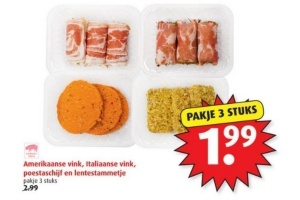 amerikaanse vink italiaanse vink poestaschijf en lentestammetjes