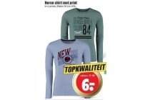 heren shirt met print