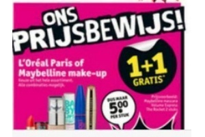 l oreal paris en maybelline make up nu 1 1 gratis
