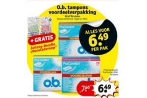 o b tampons voordeelverpakking