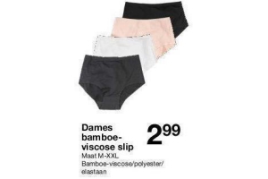 dames bamboe viscose slip