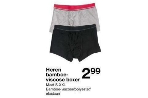 heren bamboe viscose boxer