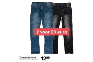 tiener denim broek