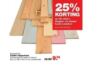 eiken douglas en steigerhouten planken