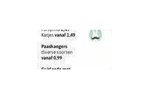 paashangers in diverse soorten nu eur0 99