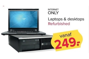 refurbished laptops en desktops nu al vanaf eur249