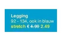 legging in zwart of blauw eur2 49