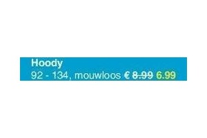 mouwloze hoody nu eur6 99