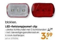 led fietslampjesset met clip