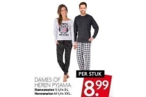 dames of heren pyjama