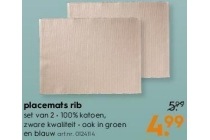 placemats rib