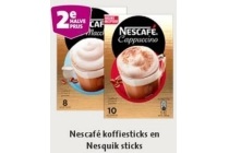 nescafe koffiesticks en nesquik sticks