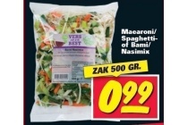 macaroni spaghetti of bami nasimix