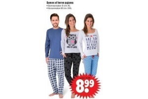 dames of heren pyjama