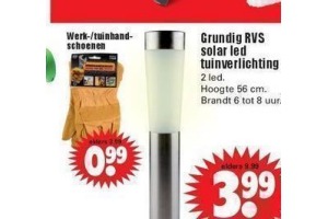 grundig rvs solar led tuinverlichting