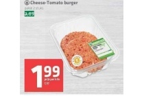 cheese tomato burger