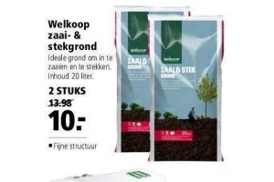 welkoop zaai en stekgrond nu 2 stuks voor eur10