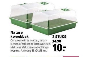 nature kweekbak nu 2 stuks voor eur10