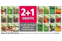 2 1 gratis op het gehele assortiment hortitops groente en kruidenzaden