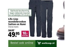 life line wandelbroeken sutton en rumi nu eur10 korting