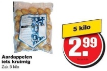 aardappelen iets kruimig