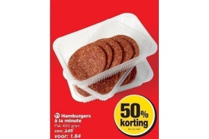hamburgers a la minute