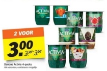 danone activia 4 packs