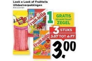 look o look of fruittella uitdeelverpakkingen