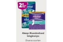 always maandverband inlegkruisjes