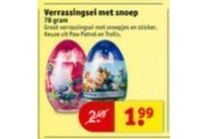 verrassingsei met snoep