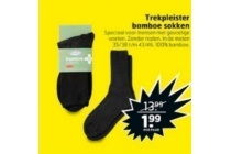 trekpleister bamboe sokken