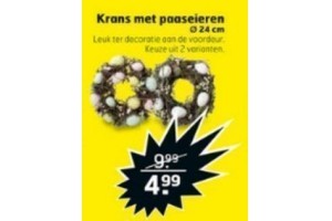 krans met paaseieren