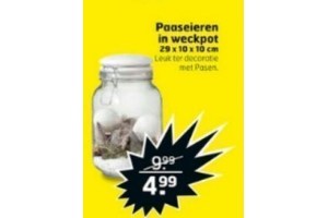 paaseieren in weckpot