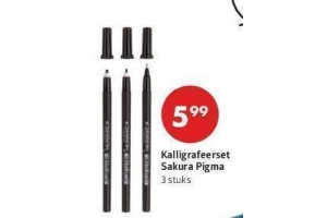 kalligrafeerset sakura pigma nu eur5 99 per set