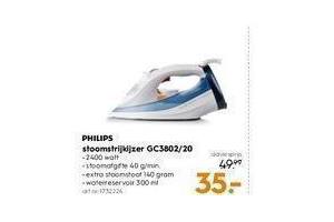 philips stoomstrijkijzer gc3802 20 nu eur35