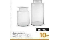 glazen vazen nu eur10 per set