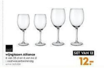 wijnglazen alliance nu eur12 per set