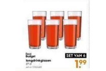 langdrinkglazen nu set van 6 voor eur1 99