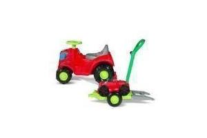 speelgoed tractor met aanhanger en grasmaaier