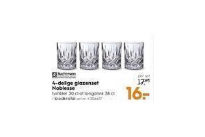 4 delige glazenset noblesse