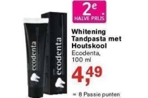 whitening tandpasta met houtskool