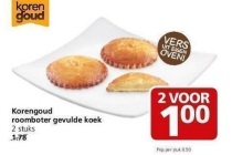 korengoud roomboter gevulde koek