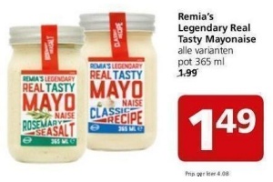 remia legendary real tasty mayonaise