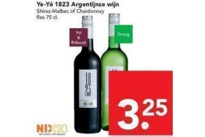ye ye 1823 argentijnse wijn