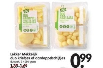 lekker makkelijk duo krieltjes of aardappelschijfjes