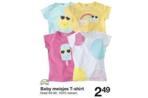 baby meisjes t shirt nu eur2 49 per stuk