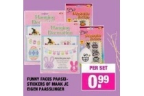 funny faces paaseistickers of maak je eigen paasslinger