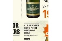 clearwater cove pinot grigio of rose